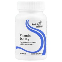 Вітамін D3 & K2 Vitamin D3 + K2 Seeking Health 60 капсул