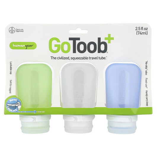 Основное фото товара GoToob+ Travel Tube Medium Green Clear &, Пищевые контейнеры,