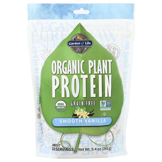 Основне фото товару Organic Plant Protein Grain Free Smooth Vanilla Основне фото товару Organic Plant Protein Grain Free Smooth Vanilla, Протеїн, 265 г