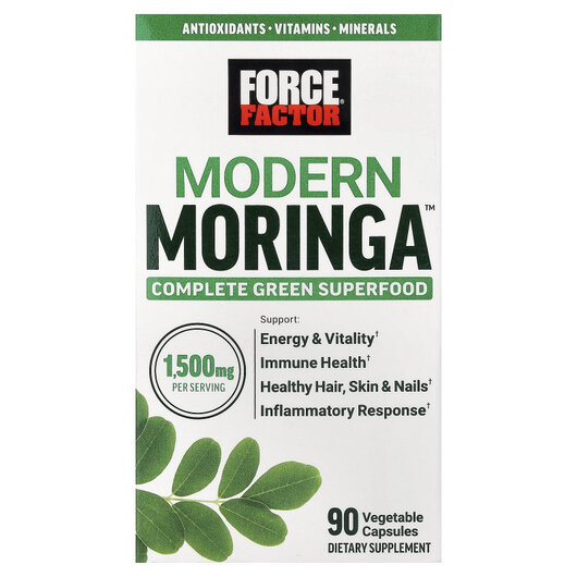 Основне фото товару Modern Moringa Основне фото товару Force Factor, Modern Moringa, Моринга, 90 капсул
