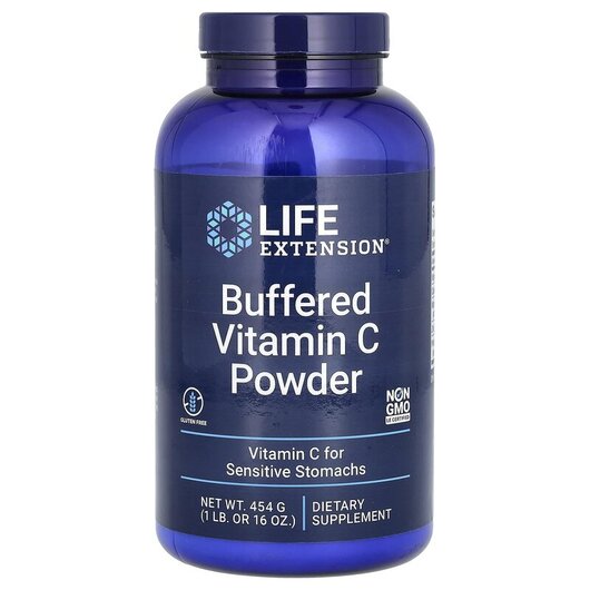 Основне фото товару Life Extension, Buffered Vitamin C Powder, Вітамін C, 454 г