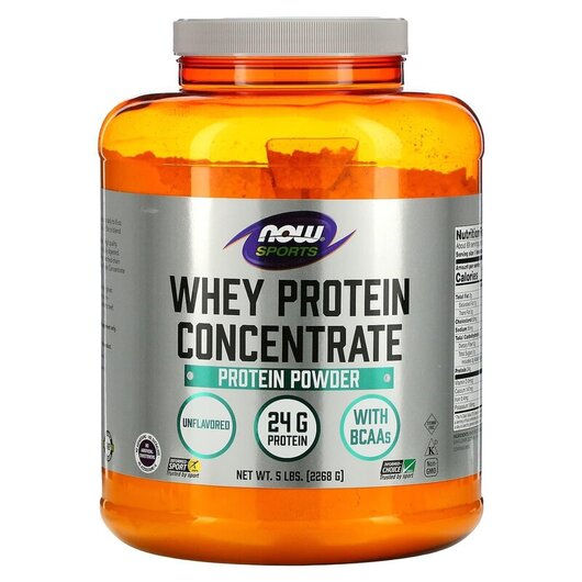Основне фото товару NOW Foods, Sports Whey Protein Concentrate Unflavored, Протеїн, 2