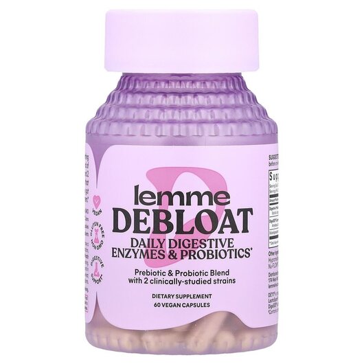 Основное фото товара Debloat Daily Digestive Enzymes & Porbiotics Основное фото товара Ферменты, Debloat Daily Digestive Enzymes & Porbiotics, 60 ка