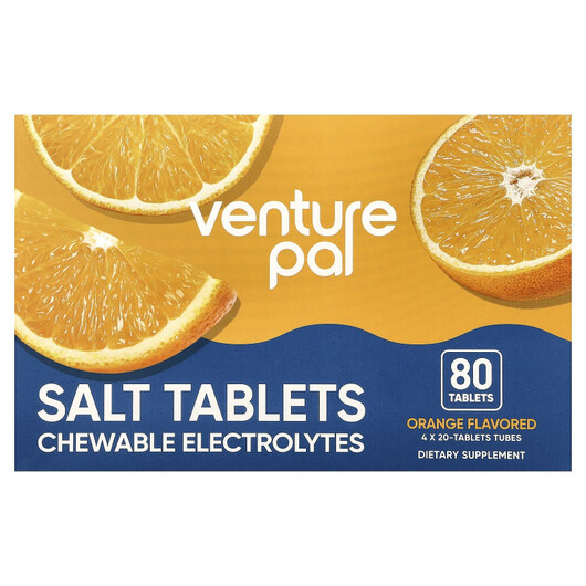 Основне фото товару Salt Tablets Chewable Electrolytes Orange, Електроліти, 20 Tablet