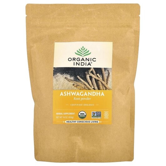 Основное фото товара Organic India, Ашваганда, Ashwagandha Root Powder, 454 г