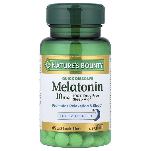Основное фото товара Melatonin Natural Cherry 10 mg Основное фото товара Nature's Bounty, Мелатонин 10 мг, Melatonin 10 mg Cherry, 45