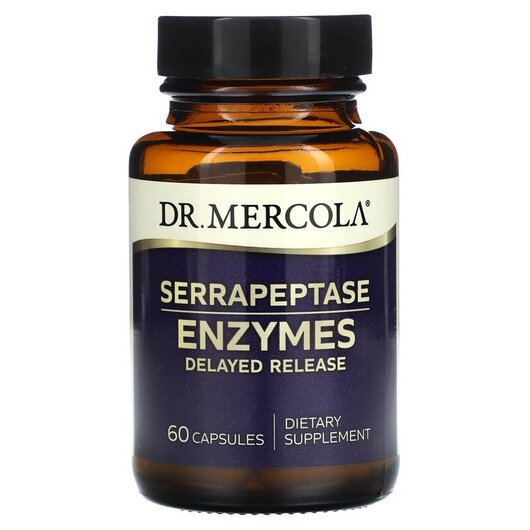 Основне фото товару Serrapeptase Enzymes Основне фото товару Dr. Mercola, Serrapeptase Enzymes, Серрапептаза, 60 капсул