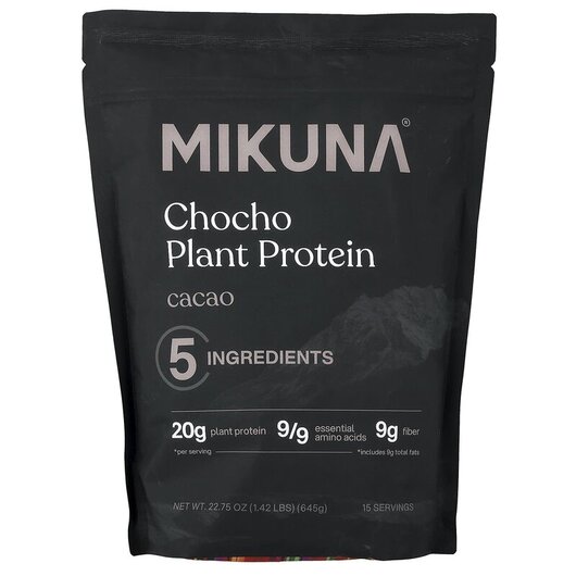 Основне фото товару Chocho Plant Protein Powder Cacao Основне фото товару MIKUNA, Chocho Plant Protein Powder Cacao, Протеїн, 645 г