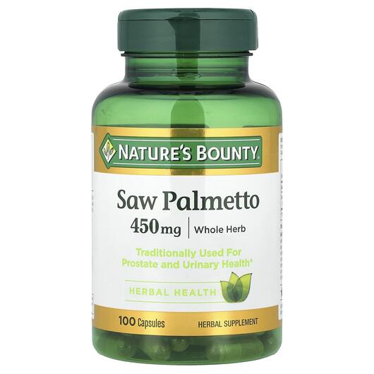 Основне фото товару Saw Palmetto 450 mg Основне фото товару Saw Palmetto 450 mg, Екстракт Пальметто 450 мг, 100 капсул