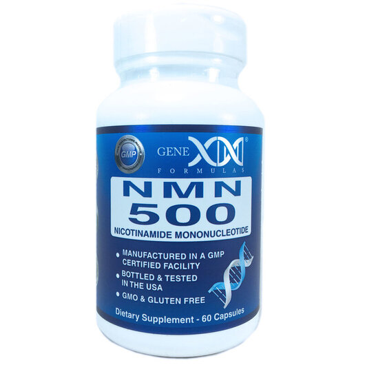 Основне фото товару NMN 500 mg Nicotinamide Mononucleotide Основне фото товару Genex Formulas, NMN 500, Нікотинамід мононуклеотид, 60 капсул