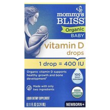 Vitamin D Organic Drops Newborn + Витамин D3 Mommy's Bliss