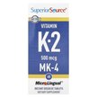 Фото товару Superior Source, Vitamin K-2 500 mcg, Вітамін K Філохінон, 60 таб