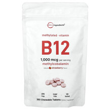 Вітамін B12 Кобаламін Vitamin B12 Natural Strawberry Micro Вітамін B12 Кобаламін Vitamin B12 Natural Strawberry Micro