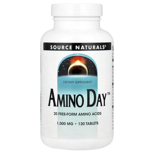 Основное фото товара Amino Day 1000 mg Основное фото товара Source Naturals, Аминокислоты, Amino Day 1000 mg 120, 120 таблето
