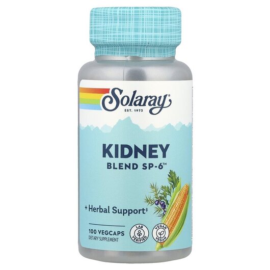 Основное фото товара Solaray, Поддержка здоровья почек, Kidney Blend SP-6, 100 капсул