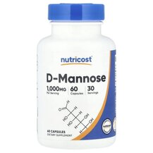 Д-манноза D-Mannose 1000 mg Nutricost 60 капсул Д-манноза D-Mannose 1000 mg Nutricost 60 капсул