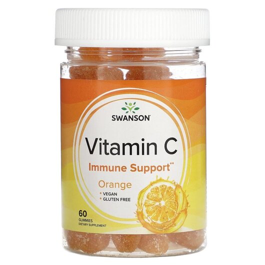 Основне фото товару Swanson, Vitamin C Orange, Вітамін C, 60 таблеток