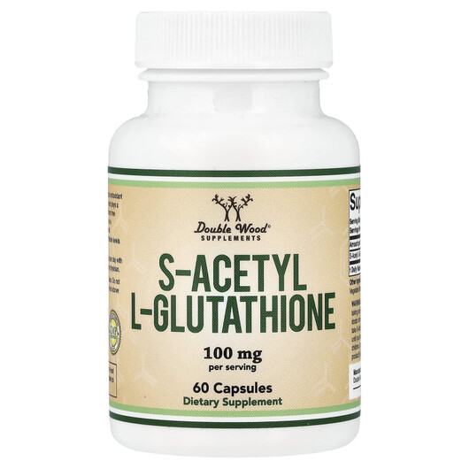Основное фото товара S-Acetyl L-Glutathione 100 mg Основное фото товара L-Глутатион, S-Acetyl L-Glutathione 100 mg, 60 капсул