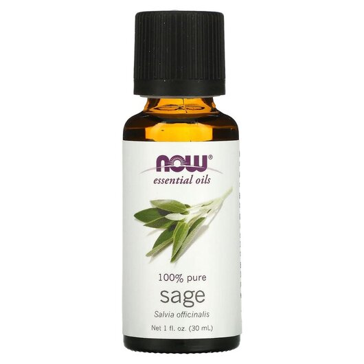 Основное фото товара NOW Foods, Эфирное масло, Pure Essential Oil Sage, 30 мл