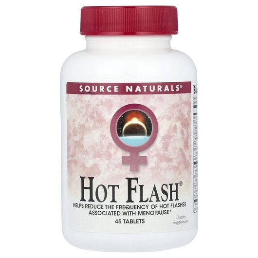 Основное фото товара Source Naturals, Поддержка менопаузы, Hot Flash, 45 таблеток