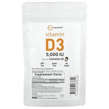 Вітамін D3 Vitamin D3 5000 IU Micro Ingredients 500 капсул Вітамін D3 Vitamin D3 5000 IU Micro Ingredients 500 капсул