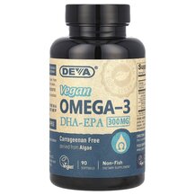 Веганська Омега-3 ДГК-ЕПК 300 мг Vegan Omega-3 Deva Веганська Омега-3 ДГК-ЕПК 300 мг Vegan Omega-3 Deva