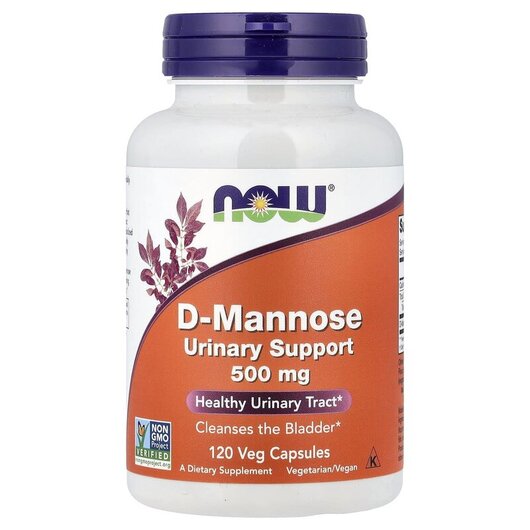 Основное фото товара NOW Foods, D-Маноза 500 мг, D-Mannose 500 mg, 120 капсул