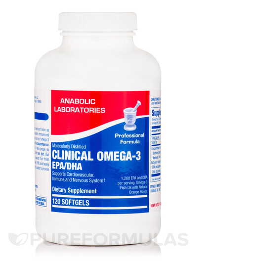 Основное фото товара Clinical Omega-3 EPA/DHA Natural Orange Flavor Основное фото товара Clinical Omega-3 EPA/DHA Natural Orange Flavor, Омега ЭПК ДГК, 12