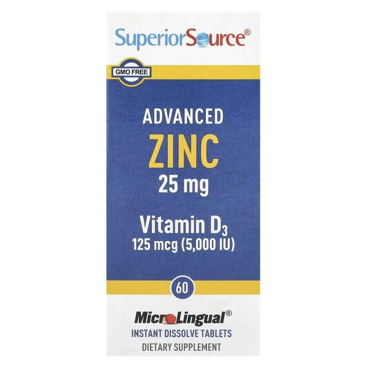 Основне фото товару Advanced Zinc Vitamin D3, Підтримка імунітету, 60 таблеток