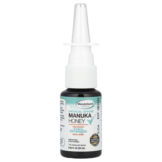 Основное фото товара Manuka Honey Medical Grade Extra Strength Nasal Spray, Манука Мед