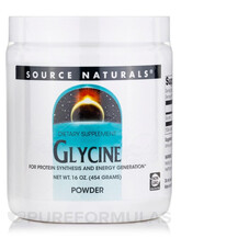 L-Гліцин Glycine Powder Source Naturals 454 г
