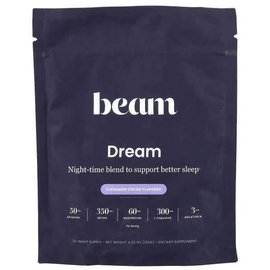 Основне фото товару Beam, Dream Cinnamon Cocoa, Екстракт кориці, 120 г