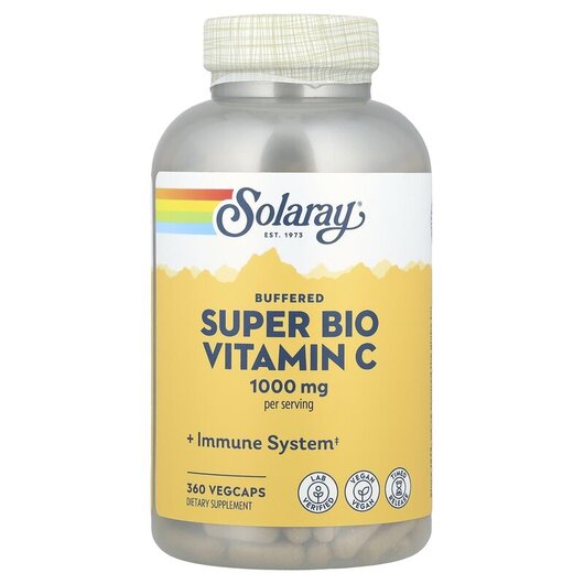 Основное фото товара Super Bio Vitamin C Timed Release Основное фото товара Solaray, Витамин C, Super Bio Vitamin C Timed Release, 360 капсул