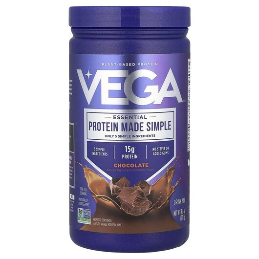 Основне фото товару Protein Made Simple Dark Chocolate Основне фото товару Vega, Protein Made Simple Chocolate, Протеїн, 271 г