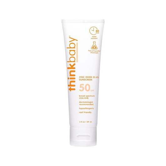 Основное фото товара SPF 50+ Baby Mineral Sunscreen Основное фото товара Thinkbaby, Солнцезащитный крем, SPF 50+ Baby Mineral Sunscreen, 8