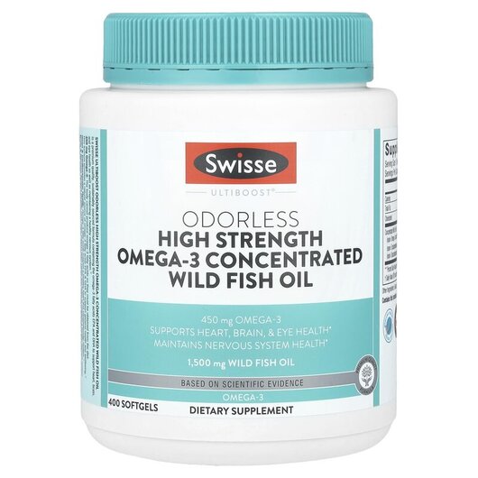 Основне фото товару Ultiboost Odorless High Strength Omega-3 Concentrated, Омега 3, 4