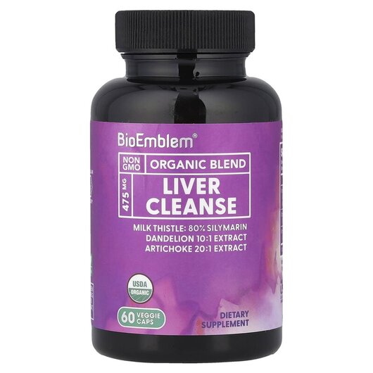 Основное фото товара BioEmblem, Детокс и очистка, Organic Blend Liver Cleanse, 60 капс