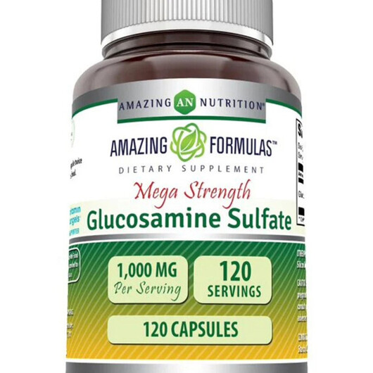 Основне фото товару Amazing Formulas Mega Strength Glucosamine Sulfate Основне фото товару Amazing Formulas Mega Strength Glucosamine, Глюкозамін Хондроітин