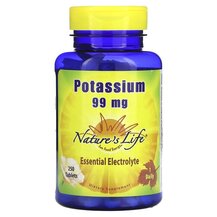 Potassium 99 mg Калий Natures Life 250 таблеток