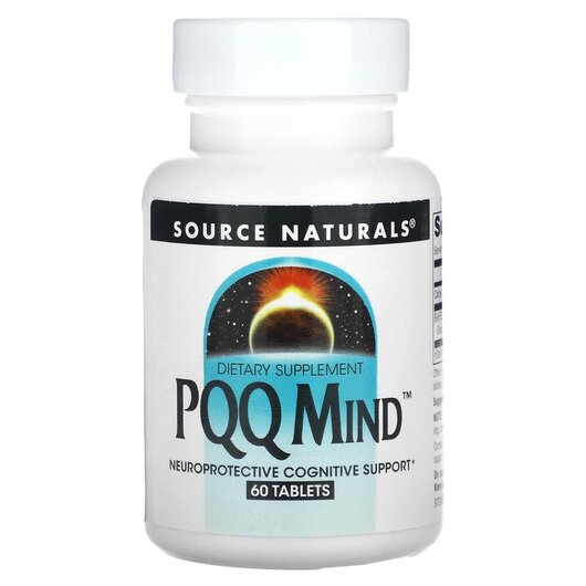 Основне фото товару Source Naturals, PQQ Mind 60, PQQ, 60 таблеток