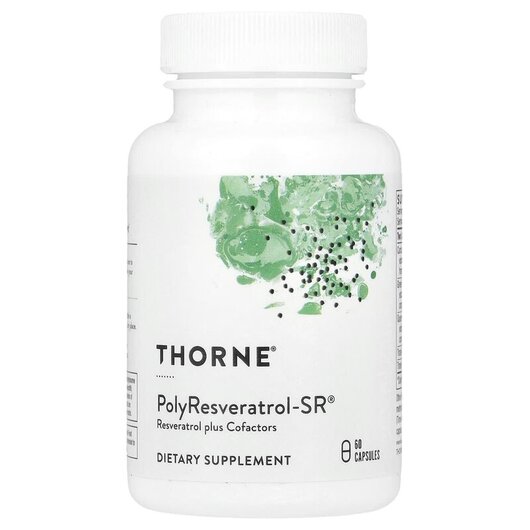 Основное фото товара Thorne, PolyResveratrol-SR, PolyResveratrol-SR 60, 60 капсул