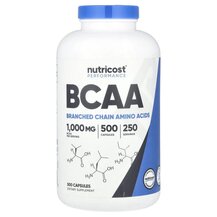 БЦАА BCAA 1000 mg Nutricost 500 капсул