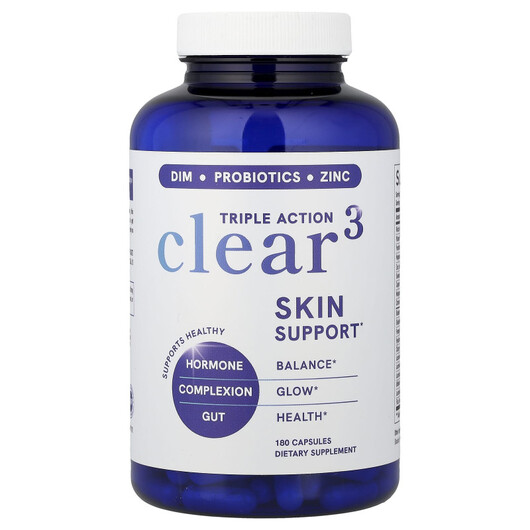 Основне фото товару SMNutrition, Triple Action Clear 3, Шкіра нігті волосся, 180 капс