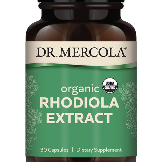 Основне фото товару Organic Rhodiola Extract Основне фото товару Dr. Mercola, Organic Rhodiola Extract, Родіола, 30 капсул