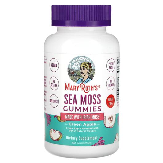 Основное фото товара Ирландский морской мох, Sea Moss Gummies Green Apple, 60 таблеток