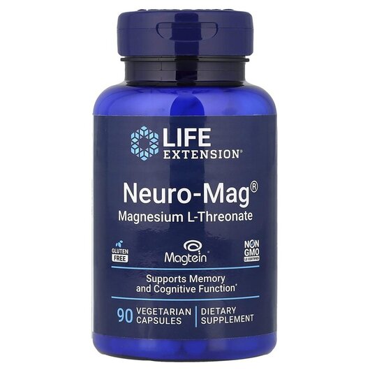 Основне фото товару Neuro-Mag Magnesium L-Threonate, Магній L-Треонат, 90 капсул