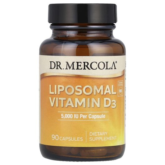 Основне фото товару Dr. Mercola, Liposomal Vitamin D3 5000 IU, Ліпосомальний D3, 90 к