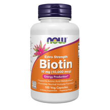 Вітамін B7 Біотин Extra Strength Biotin NOW 10 мг
