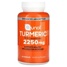 Turmeric 750 mg Экстракт корня куркумы Qunol 90 капсул