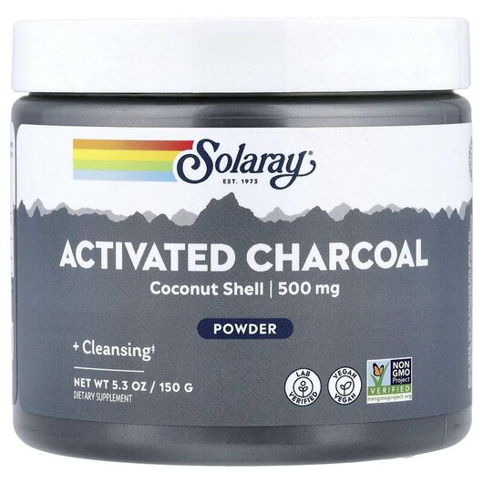 Основное фото товара Activated Coconut Charcoal Powder 500, Активированный уголь 500 м